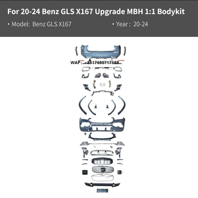 

Car Modified Facelift Body Kit for GLS63 X167 GLS W167 GLS X167 Upgrade GLS63 GLS Sport Edition Bodykit