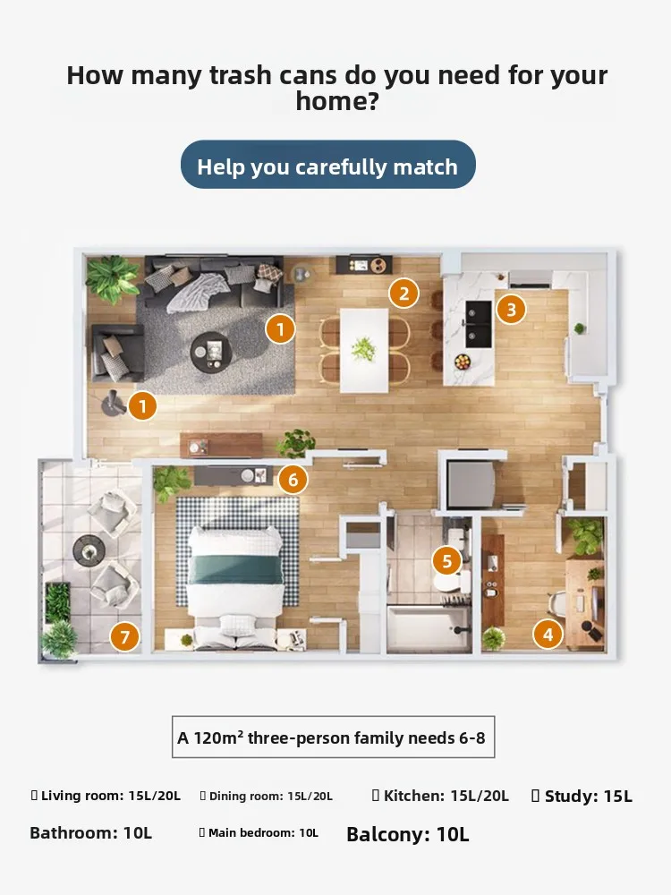 

Maryya Large Size Swing Cover Toilet Bin Kitchen Garbage Can Odor Proof Home Use Long Tub ape PP Material Bin