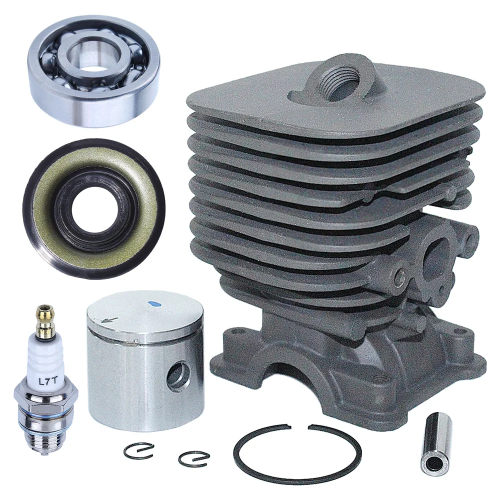 Cylinder Piston Kit For Husqvarna 125E 128C 128Ld 124C 124L 125C 125L 125Ldx 128Cd 128L 128Ld  For Jonsered Craftsman Trimmer