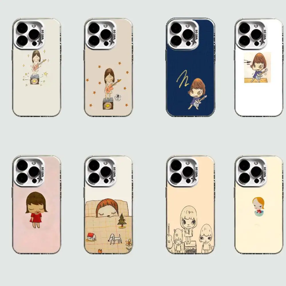 

Cute Y-Yoshitomo Nara Hard Phone Case for IPhone 16 15 14 13 12 11 Pro Max Plus16E X XR XS Max shockproof Full Cover