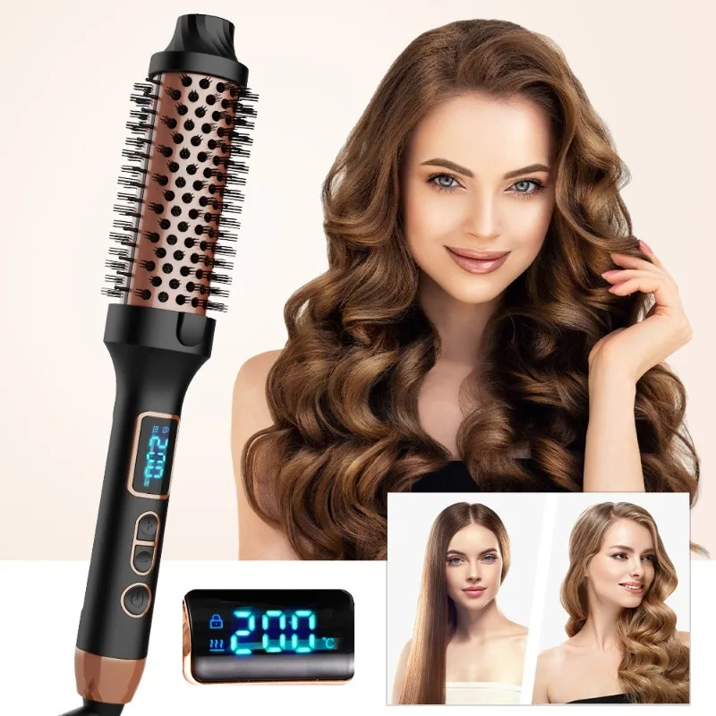 Electric Curling Comb Negative Ion Iron CombTwo-in-one Electric Curling Iron 38mm Adjustable Temperature