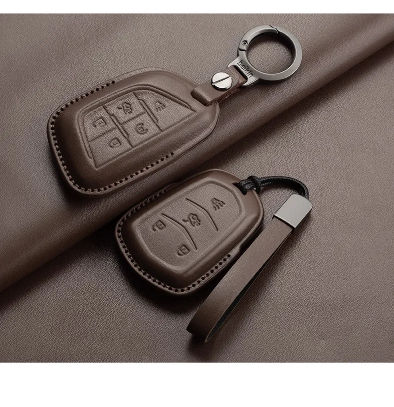 Leder Auto Schlüssel etui Abdeckung für Cadillac ct4 ct5 ats ct6 cts dts xt5 escalade esv srx sts xts xt4 28t elr Autos chl üssel Zubehör – Detail 11