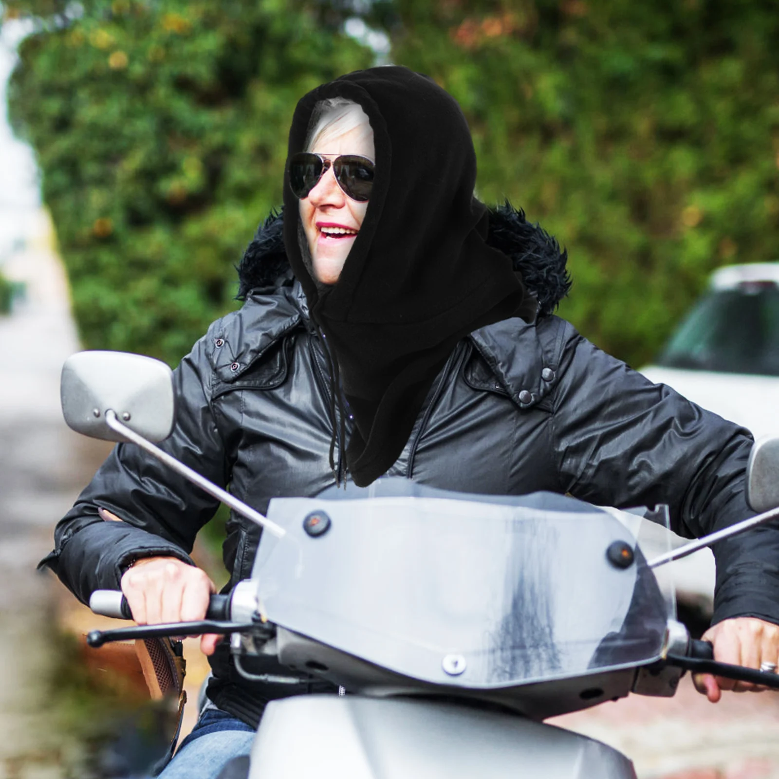 

Lightweight Warm Cover Black Windproof Facial Mask Practical Riding Cover for Outdoors