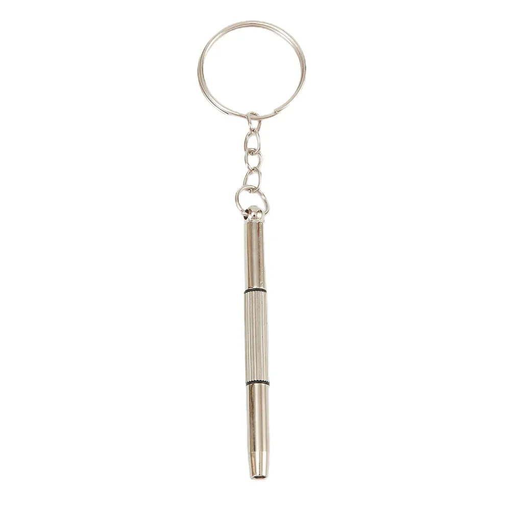 2PC Mini 3in1 Screwdriver Glasses Phone Watch Screwdriver Screw Repair Tool Keyring Keychain Multi Function Nut Driver Hand Tool