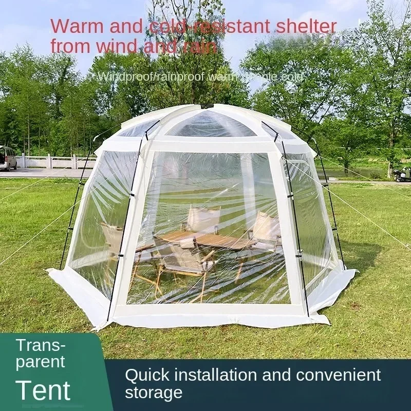 Transparent Star Tent Thickened PVC Outdoor Leisure Camping Tent Sun Room Windproof Rainproof Warm Portable Bubble House Camping