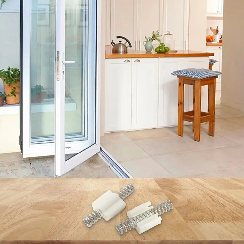 

16 шт., верхний шарнир для двустворчатой двери, легко регулируемый, прочная фурнитура для двустворчатых дверей, пружинная пружина из нержавеющей стали, ремонт двустворчатых дверей