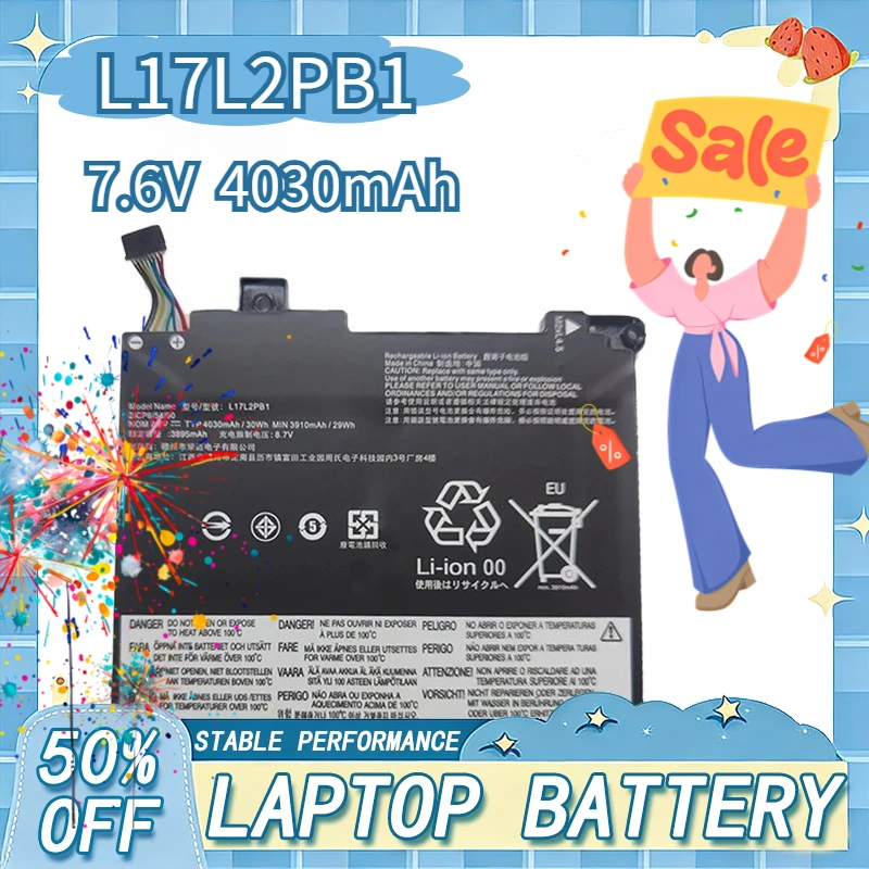 

L17M2PB1 L17C2PB2 Replacement Laptop Battery For Lenovo V330-14IKB 14ARR 14ISK E43-80 K43C-80 E4-ARR L17L2PB5 L17L2PB1 L17C2PB1