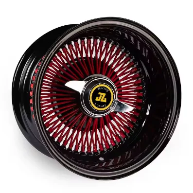 

Custom Wire Wheels 100 Spoke Chrome Wire Rims Wheels 14 15 16 17 18 19 Inch Car Aluminum Wheel Rim for Vintage Car5*127/120