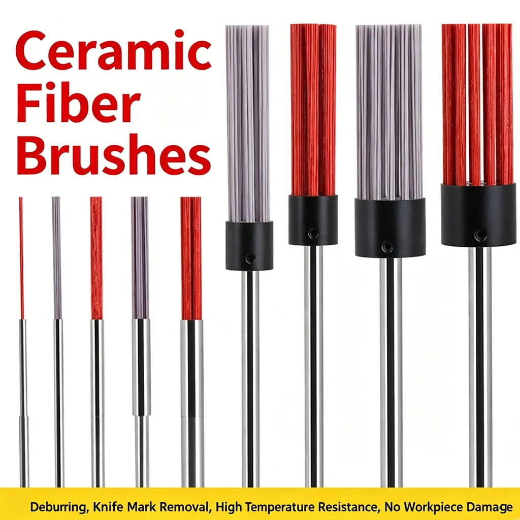 

Ceramic Fiber Cross Hole Deburring Brush, Mold Polishing Tool, CNC Burr Removal for Copper Aluminum Steel Parts