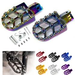 Motorcycle CNC FootRest Footpegs Foot Pegs Pedals Pit bike Pedal Poses Feet For Honda CR CRFf 125 250 500 230 450R Ktm Accessory