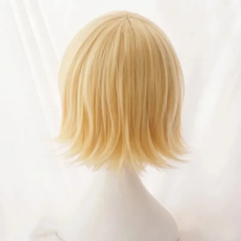 2025 Halloween Rin Korte Bionda Hittebestendige Anime Cosplay Pruiken Van Synthetisch Haar