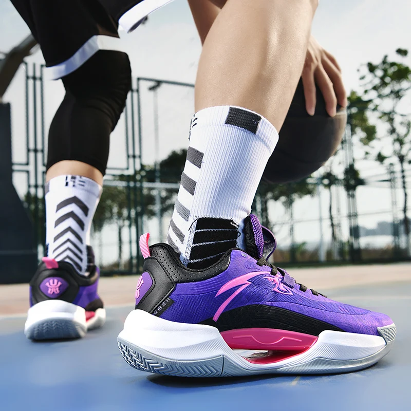 أحذية كرة السلة العاكسة عالية الجودة أحذية كرة السلة الأصلية أحذية كرة السلة أحذية رياضية خارجية مطاطية مضادة للانزلاق أحذية تدريب رياضية للرجال #2