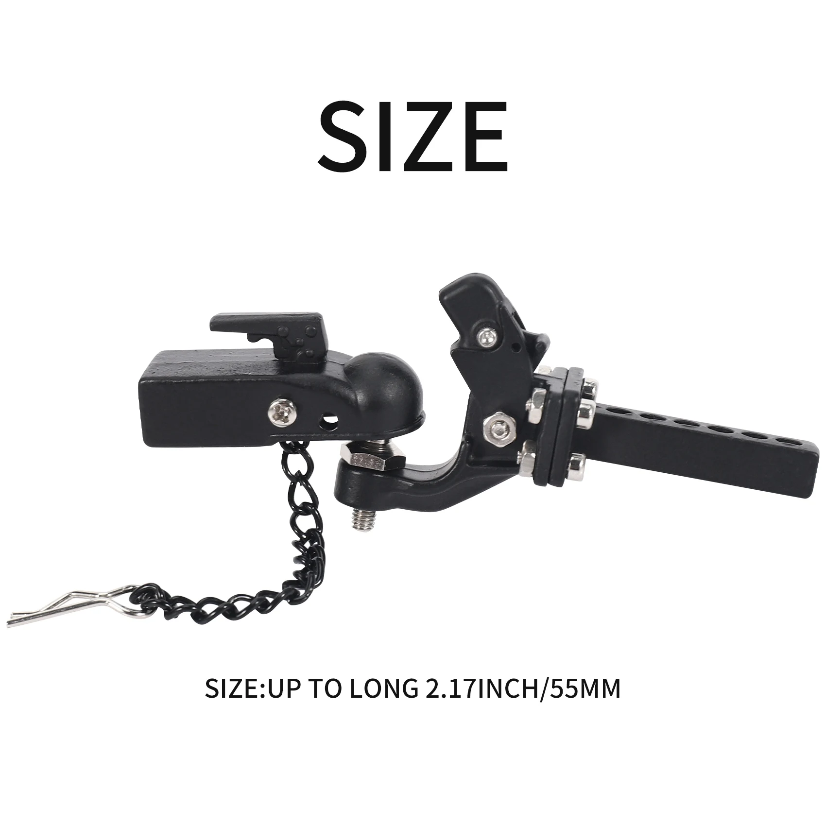 Kait Trailer halangan logam baru untuk SCX10 90046 Traxxas TRX4 1/10 mobil Remote Control perayap RC Model untuk bayi anak