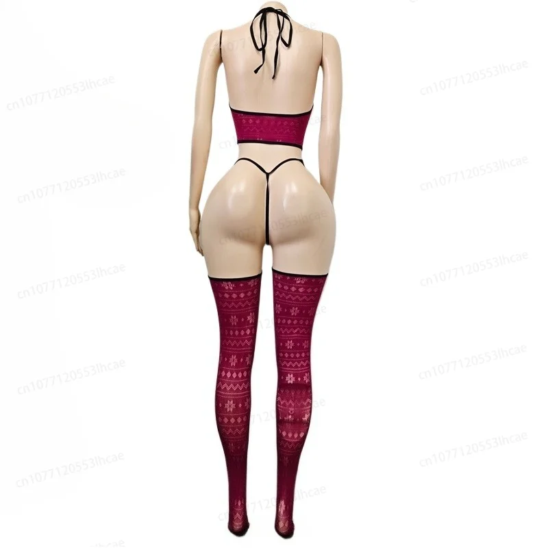 Womens Sexy Mesh Lingerie Sets Bras and Panties Exotic Apparel Sexy Slimming Bodystockings Garter Erotic Lace Underwear Bodysuit - Image 3