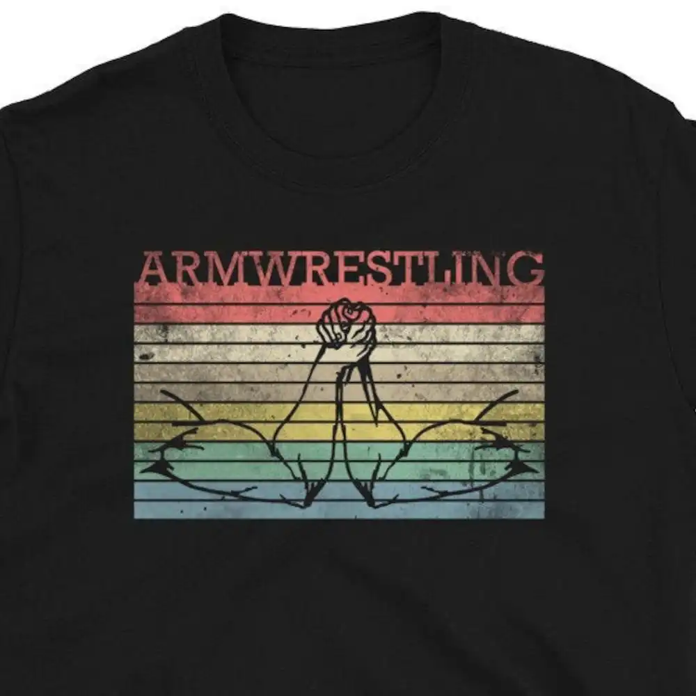 Retro Vintage Arm Wrestling T Shirt For Man Woman Armwrestling Wrestler Armwrestler Lover