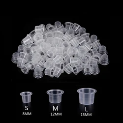 Plástico descartável Tattoo Ink Cup, Maquiagem permanente, Pigmento Ink Holder, Caps Copos, Tattoo Acessórios Suprimentos, 100 Pcs, 1000Pcs