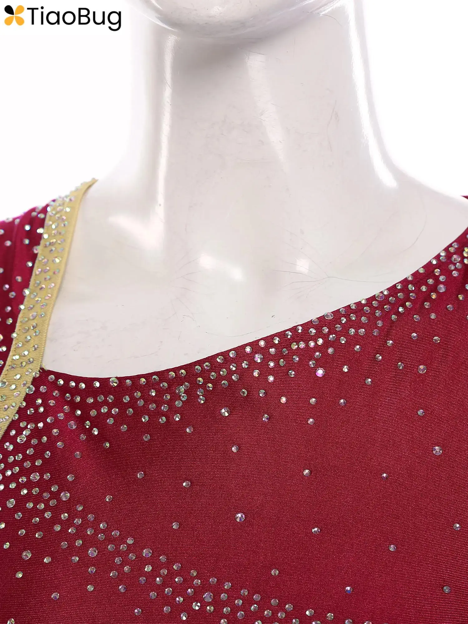 

Womens Gymnastics Figure Skating Dance Leotard Dress Shiny Rhinestones Sheer Mesh Skirted Dress for Lyrical Dance Ballet Dresses