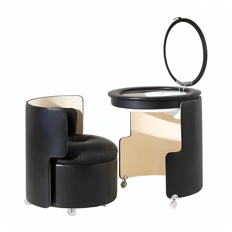Italian removable dresser light luxury high-end home designer integrated small storage with mirror makeup table and chairs