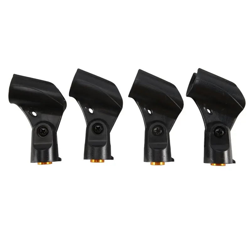 ABVO-4 Pieces Universal Microphone Clip Holder With 5/8 Inch Male To 3/8 Inch Female Nut Adapters