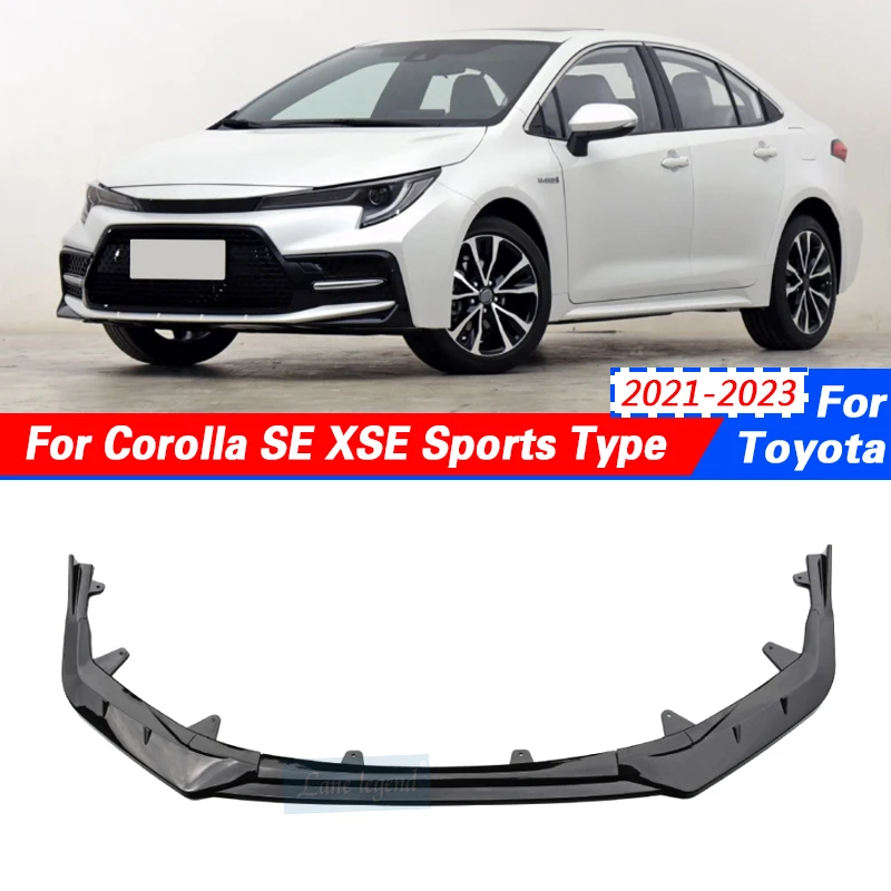 Car Front Bumper Lip Diffuser Spoiler For Toyota Corolla SE XSE Sports Type 2021 2022 2023 Body Kits Tuning Modify