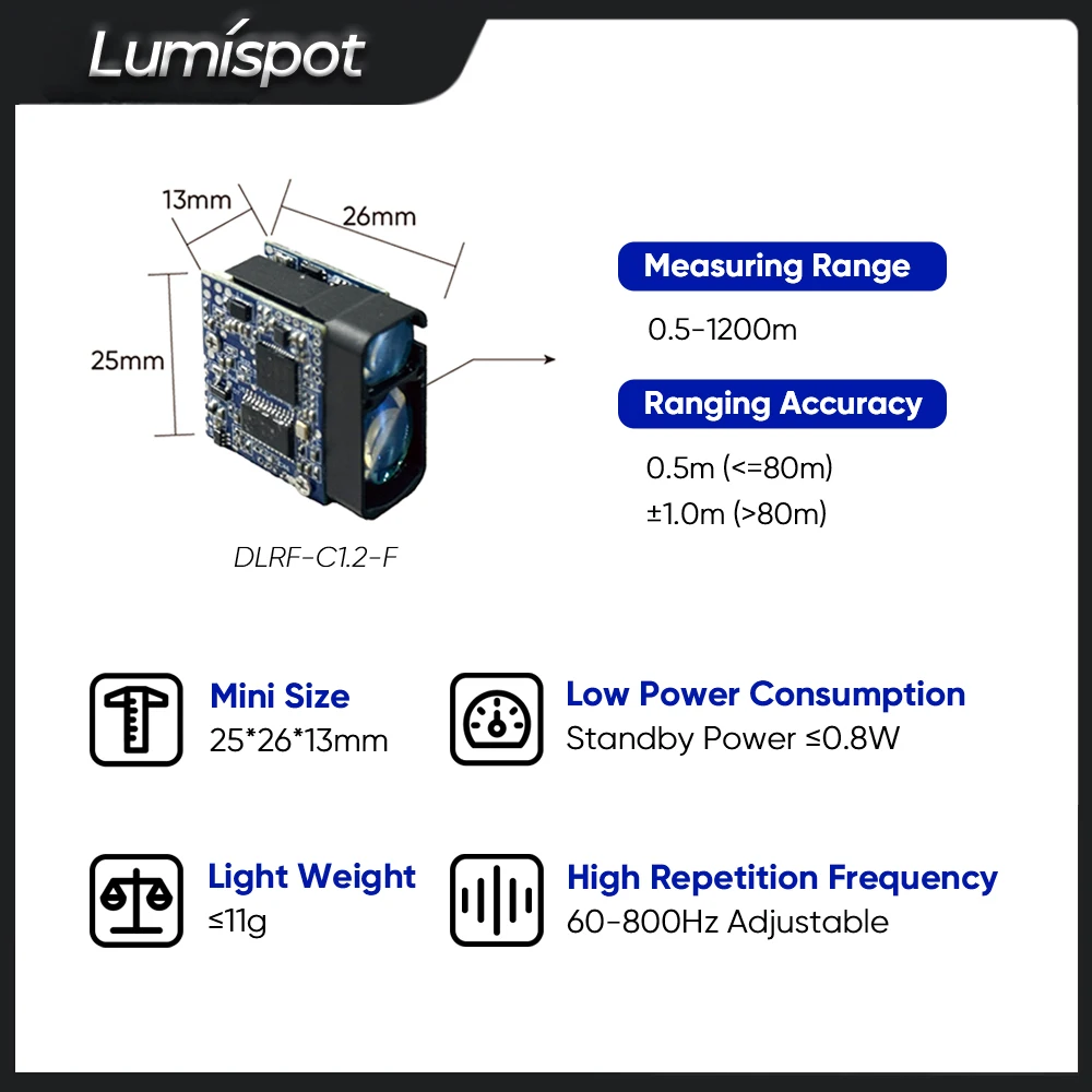 Lumispot DLRF-C1.2-F 905nm Laser Rangefinder Module With Good Price