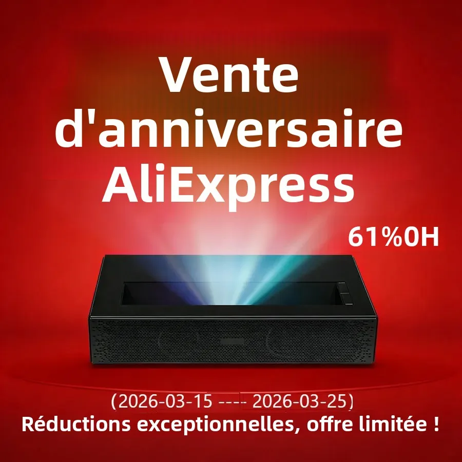 Nouveauté : projecteur vidéo portable Full HD 1080P pour le home cinéma et l'éducation, projecteur DLP prenant en charge la 4K, projecteur laser à ultra courte focale UST