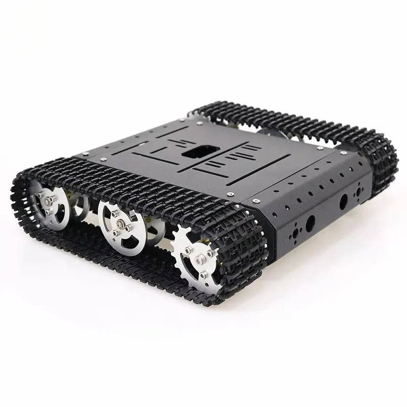 Tank Chassis with Motor Suspension All Metal Tank Robot Kit Coding Motor Intelligent Robot Car