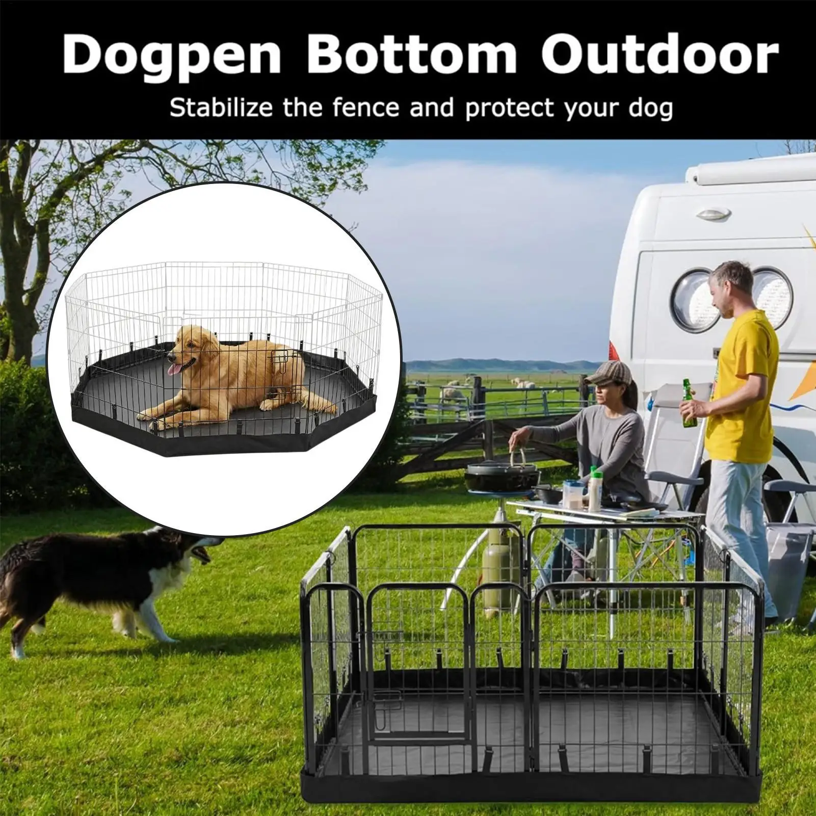 Dog Playpen Mat Indoor Cat Fence Pad Oxford Cloth Washable Puppy Dog Pee Pad Waterproof Whelping Training Pet Cage Mat