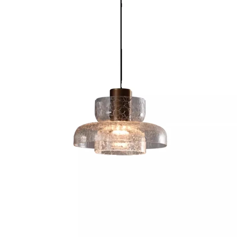

Retro personality light luxury restaurant cafe wine bar counter bedside background wall glass chandelier