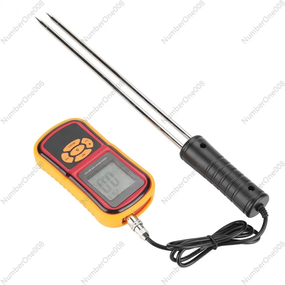 Portable Digital Grain Moisture Meter With Measuring Probe Lcd Display Tester Moisture Measuring Device