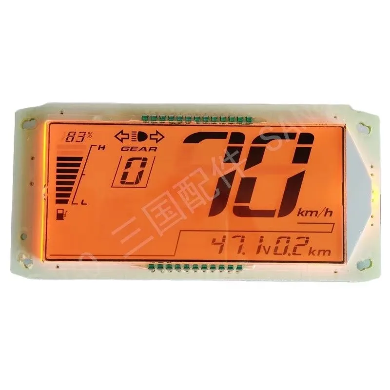 Electric vehicle LCD meter 48v-120v Voltmeter speedometer one line fault three files  for lead-acid battery