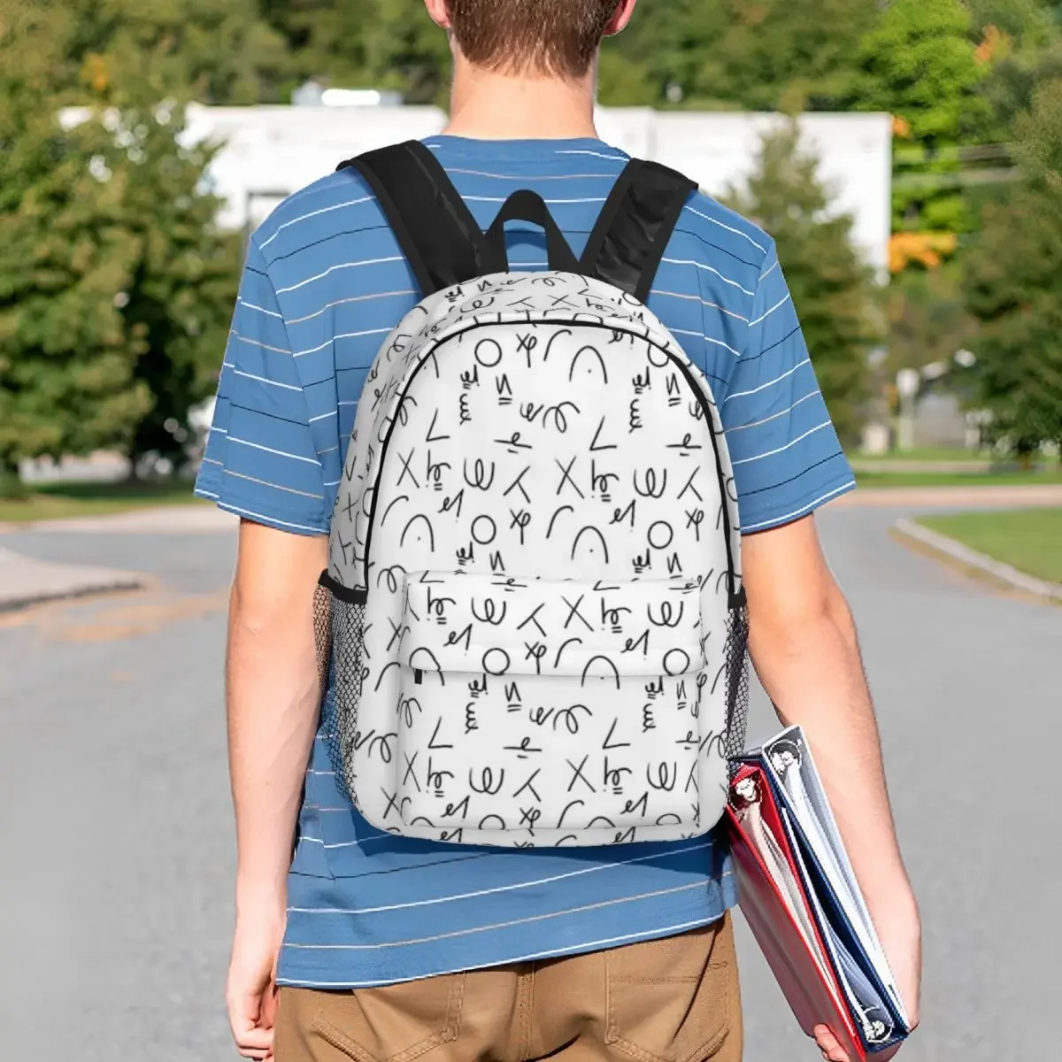 AqJudging-Sacs à dos courts pour adolescents, cartable pour étudiants, sacs d'école de dessin animé, sac à dos pour ordinateur portable, sac initié, grande capacité