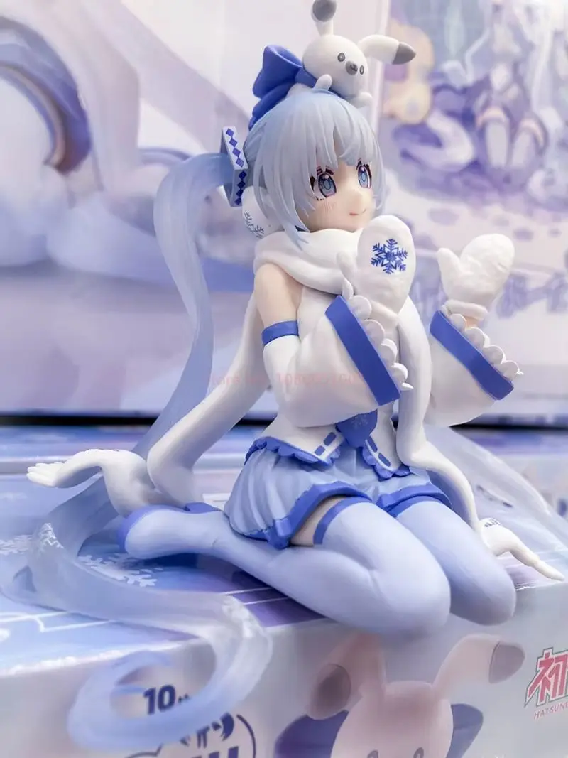 在庫あり 純正フリュー 初音ミク スノーミク スカイタウン10周年記念！限定版ヌードルストッパー模型玩具 スノーミク玩具