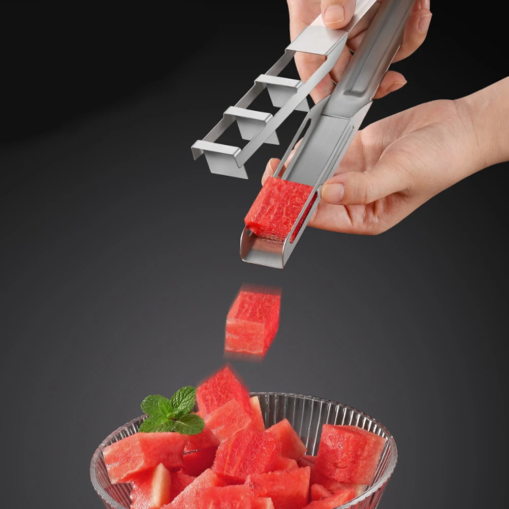 

Watermelon Cube Cutter Stainless Steel Non-Stick Quick Safe Slicer for Kitchen Home Parties Outdoor Fruit Cutting Tools