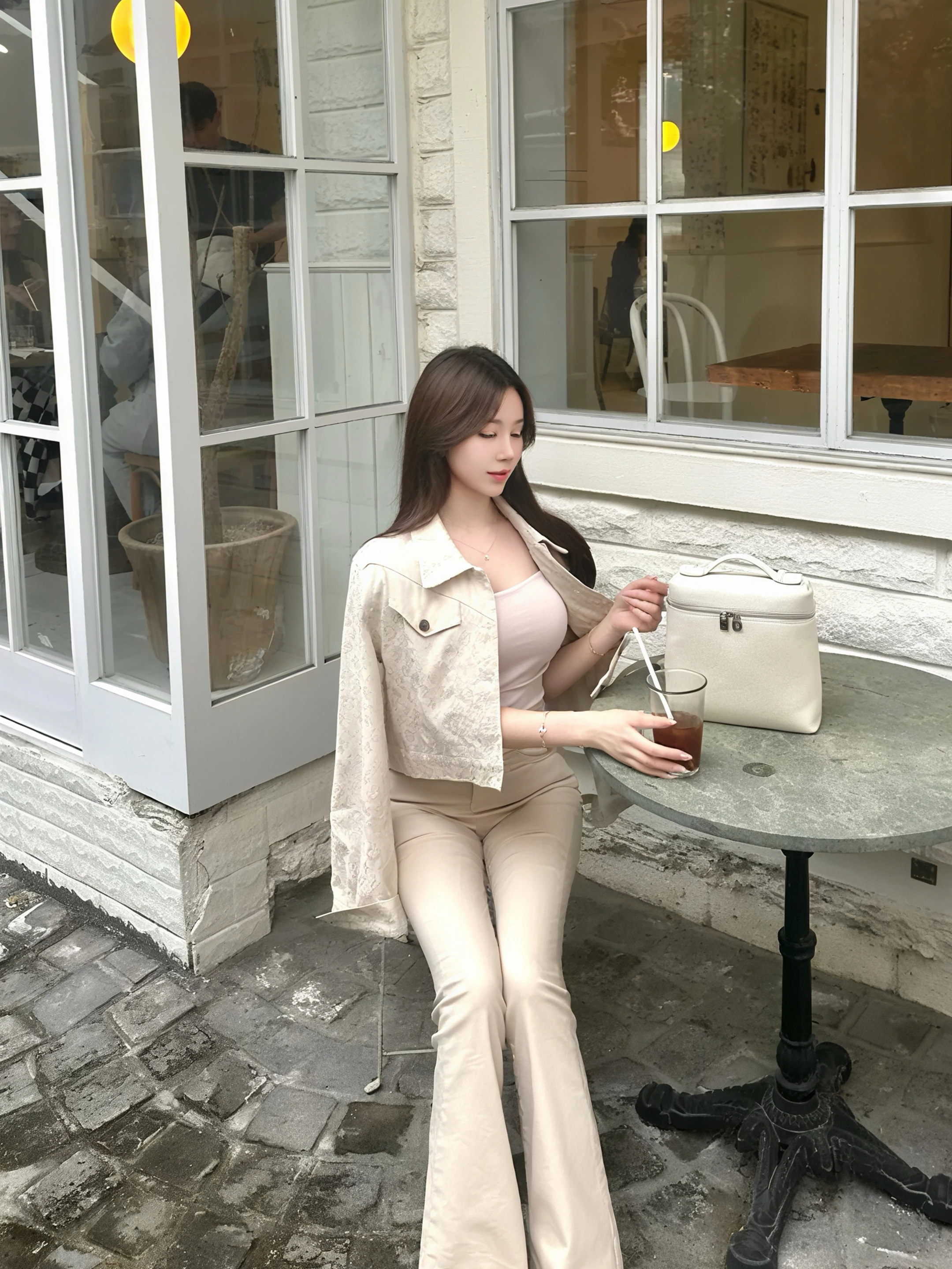

High Waist Flared Jeans Women's Slim Fit ket Pants Faionable Korean Sle plus Size Hip Enhancing Straight Leg Trousers