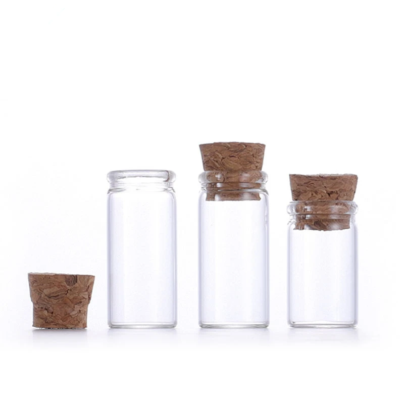 500pcs 2ml 3ml Sample Containers Mini Glass Vial Drifting Bottle Sample Vial Wood Holder Glass Message Bottle