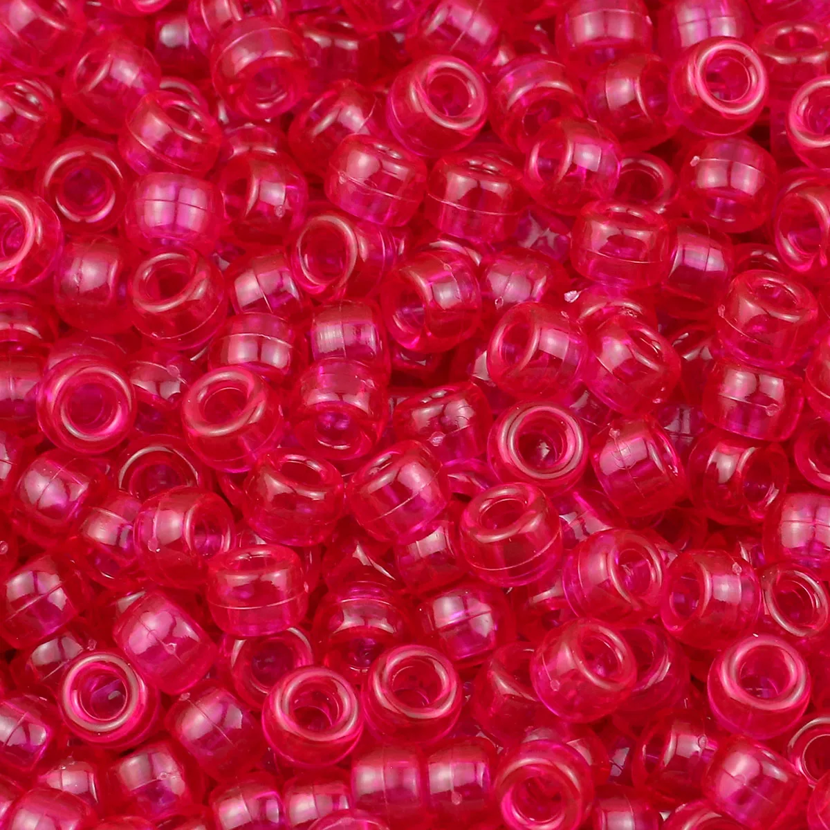 100-400pcs 6*9mm Colorful Transparent Large Hole Pony Beads For Jewelry Making Diy Hair Dirty Braids Bracelet Necklace Wholesale image 3