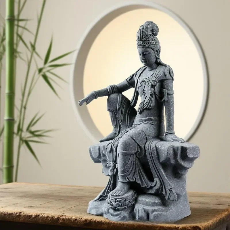 Guanyin Statue for Home Decoration Fits Elegant Living Spaces Adds Serene Atmosphere Suits Spiritual and Decor Use