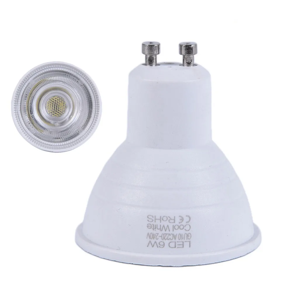 

Durable Plastic GU10 LED Bulbs COB LED Energy-Saving Spot Light Bulb 6W 220V Universal Track Lamp Ceiling