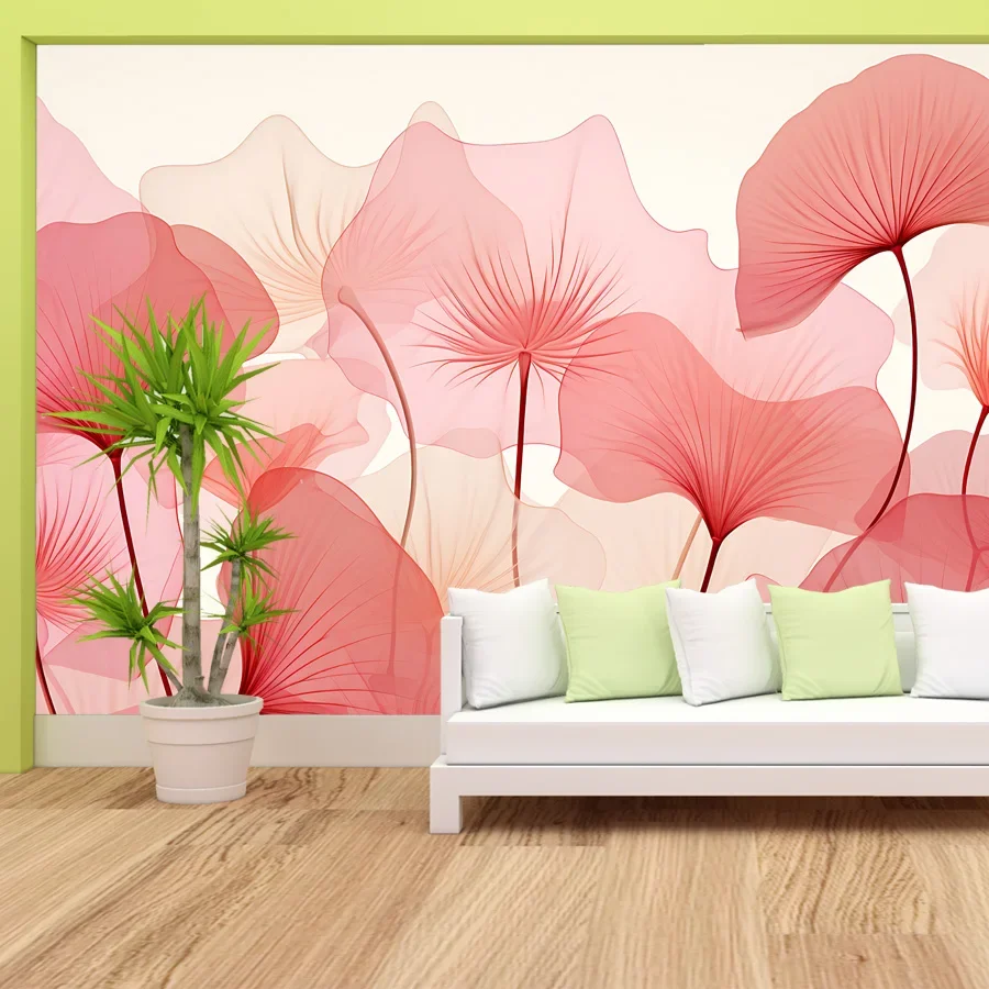 Custom Mdoern Wall Papers Home Decor Peel and Stick Wallpaper for Living Room Bedroom Walls Decoration Wild Floral Mural Prints