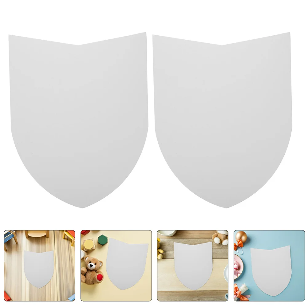 36個入り グラフィティおもちゃ：子供用DIYクラフトパーティーデコレーション用白紙シールド 未完成の騎士の盾セット 段ボールシールドクラフト