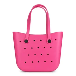 1PCS New Trend EVA Plastic Molded Beach Bag, Fashion Women Hand Shopping Good Helper, Multi-functional Makeup Storage