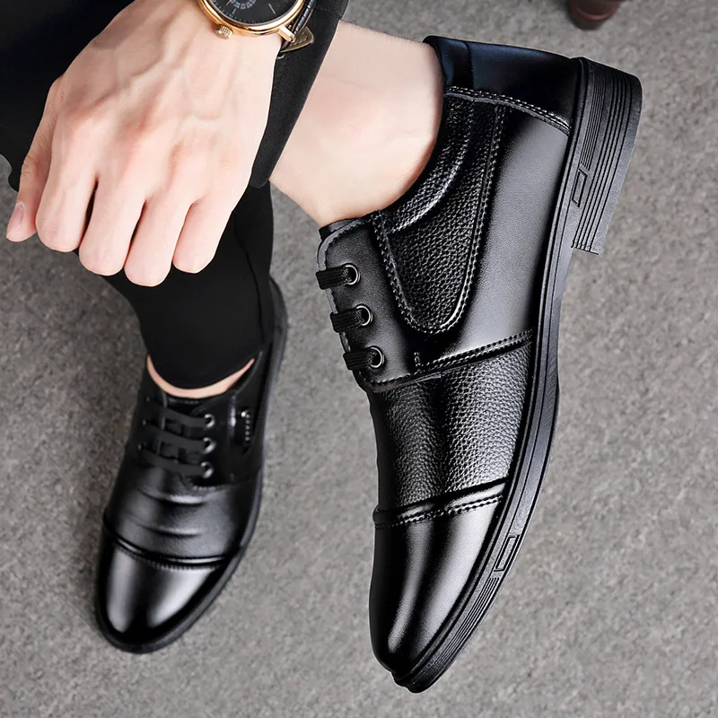 Men Genuine Cow Leather Shoes Business Men Casual Shoes with TripleStitched Soles Middle-Aged Elderly Shoes Men Leather Original - Image 3