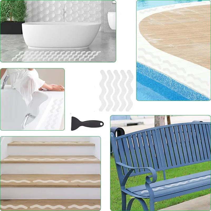 24 Pcs Non Slip Bathtub Stickers,Anti Slip Shower Stickers,Bathtub Non Slip Decals for Bath Tub,Shower,Stairs Bath Safety Strips