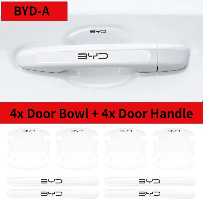 8pcs BYD Door Handle Protective Stickers - Anti-Scratch - Image 5