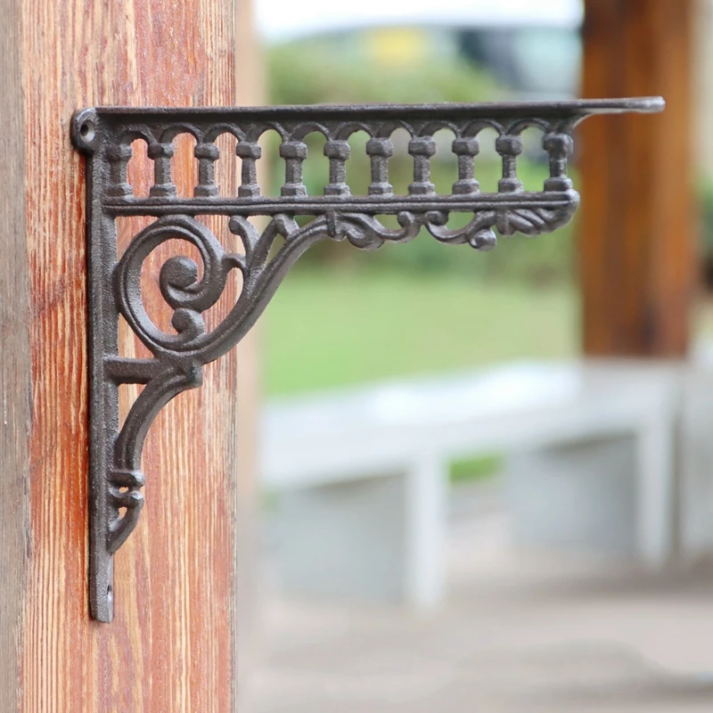 Decorative Cast Iron Antiuqe Angle Bracket for Floating Shelf