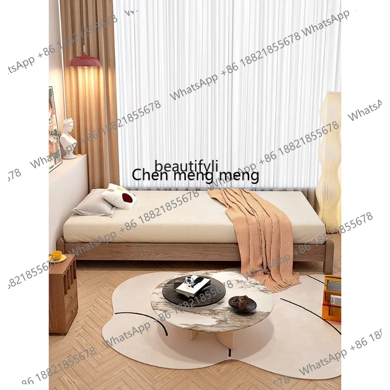 LHY26 ss Study Solid Wood Sofa Bed Foldable Dual-Use Fabric without Bedside Office Multifunctional