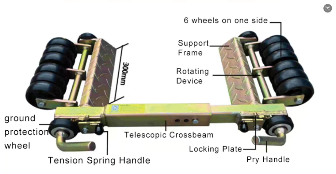 Wrecker Auxiliary Towing Dolly, Rescue Trailer Wheel, Spare Parts for Accident Recovery Tow Truck