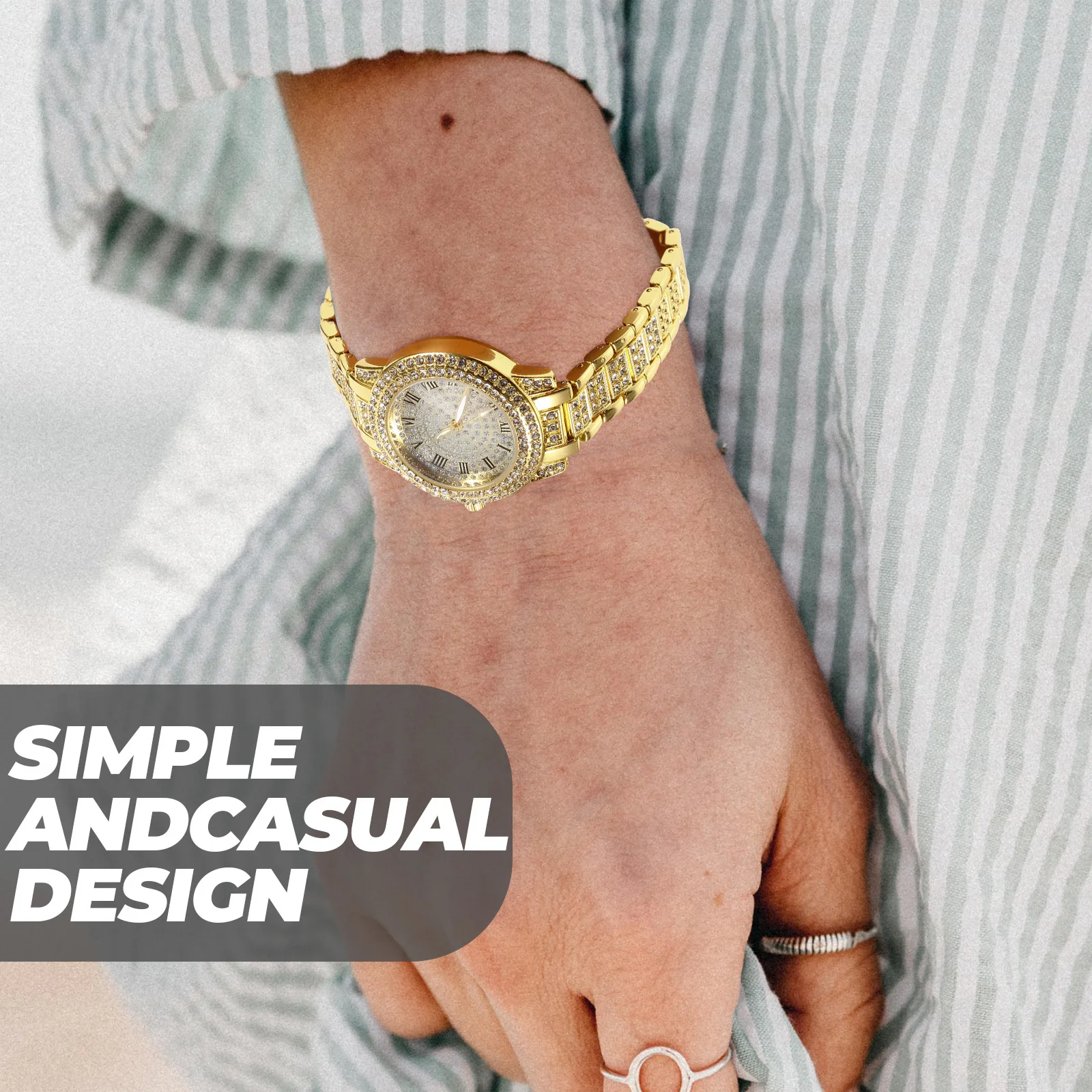 

Sophisticated Men Watch Featuring Diamond Accented Face Roman Smooth Automatic Movement Ideal for Formal and Casual