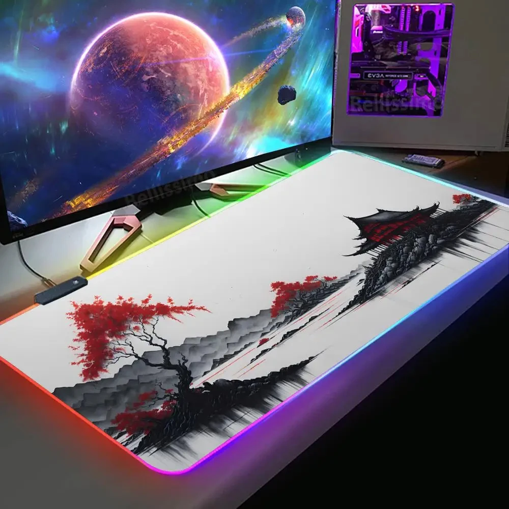 Gamer Mousepads Company Mouse Pad Office Desk Ink Painting Desk Mat Pads Large Mousepad Chinese Style Mouse Mats For Computer